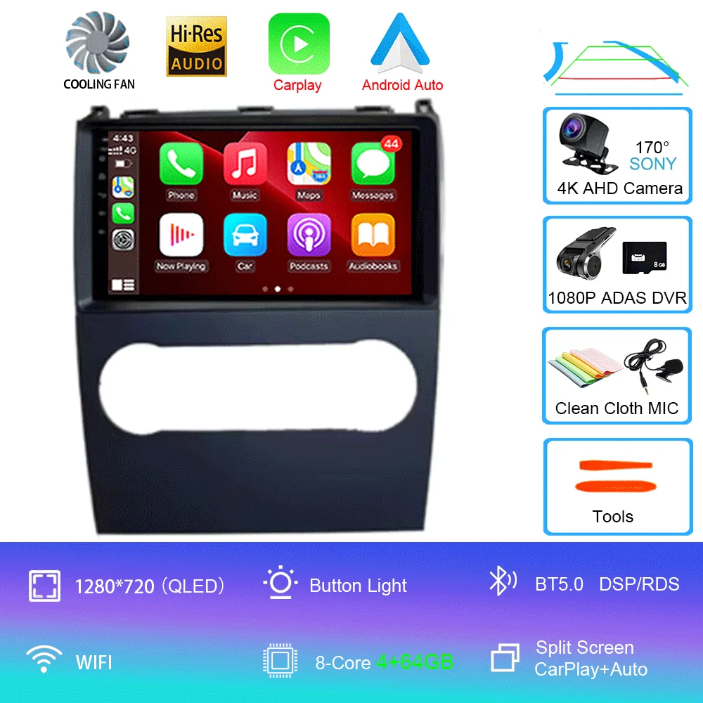 Voor Mercedes Benz B200 EEN B Klasse W169 A160 A180 A200 A220 2009-2012 Android 15 GPS Autoradio multimedia Head unit BT Radio 4G