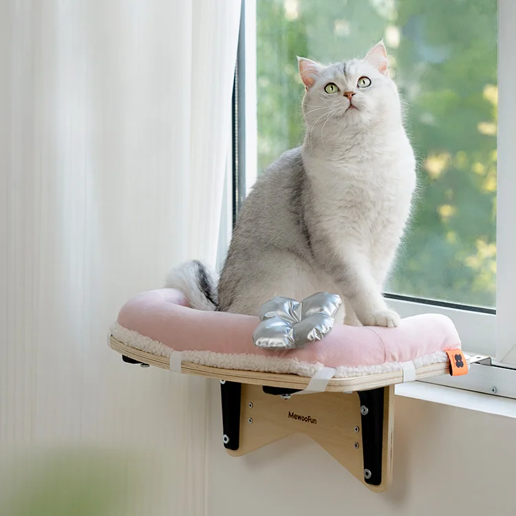 Window seat radiator cat wall window hammock with cushion