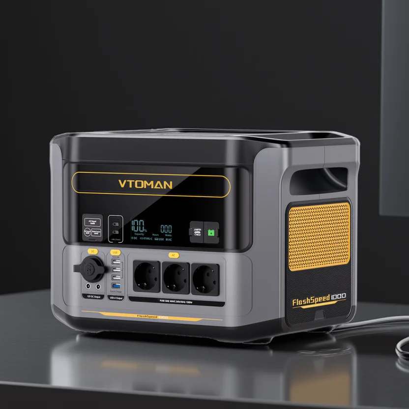 VTOMAN VTOMAN FlashSpeed 1000 Portable Power Station 2000W 828Wh LiFeP04 Battery Emergency Power For Outdoor Camping Tent Travel portable power station