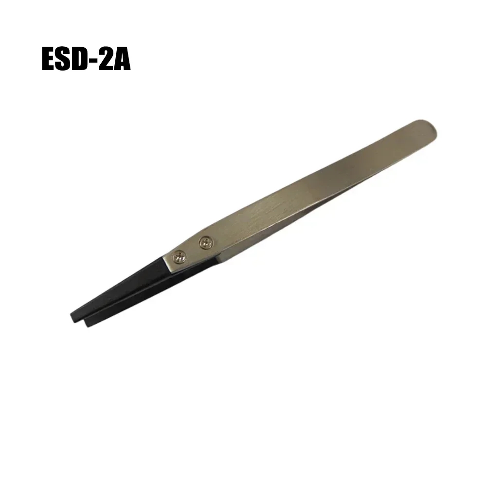 None Tweezers Tweezer None 116-130mm 1pc ESD-7A Grey Stainless Steel Anti-Static Carbon Fiber ESD-00 ESD-242 ESD-259