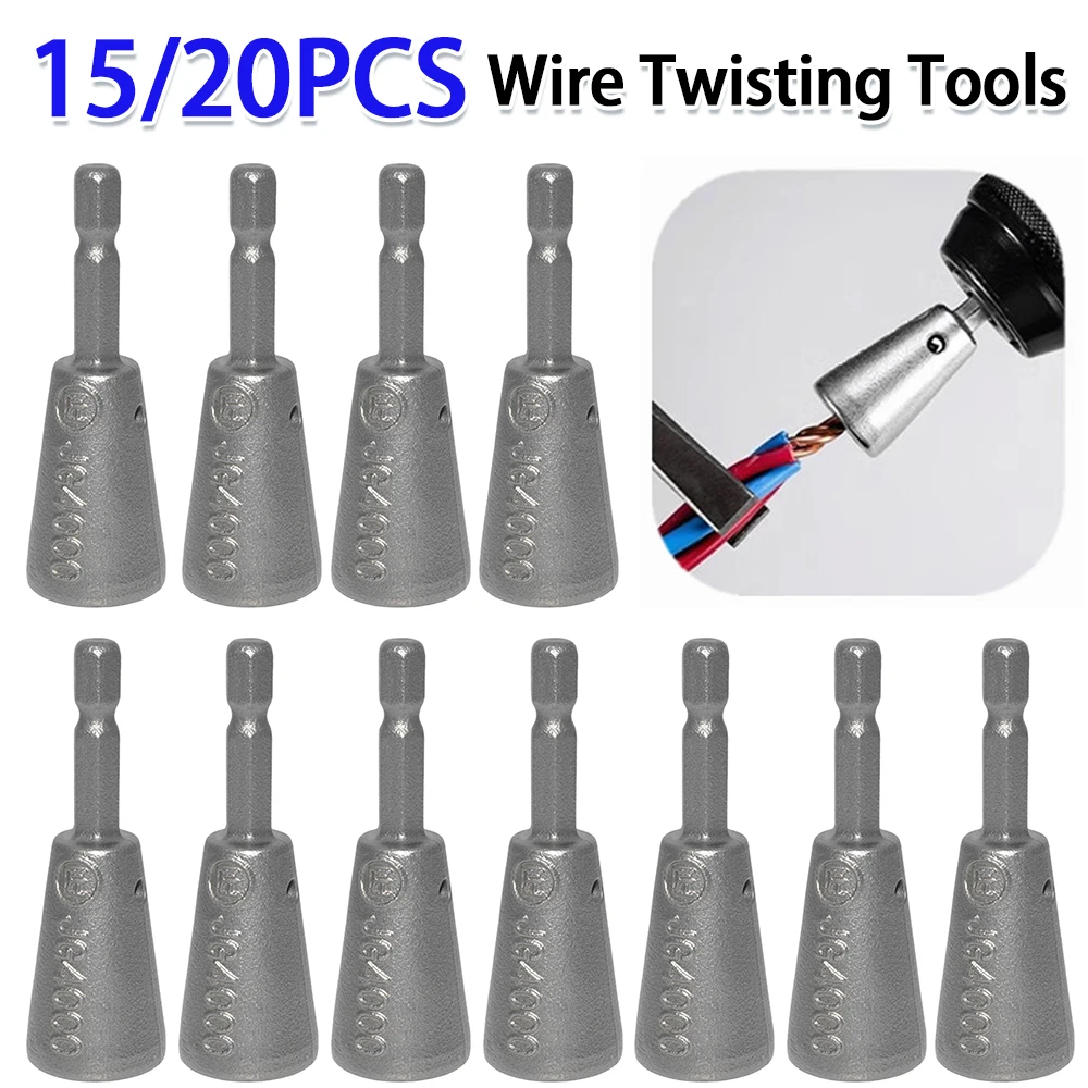 Electrician Quickly Wire Twister Hexagonal Handle Twisted Twist Cable Device Spin Twist Wire Connector Socket for Drill Drivers