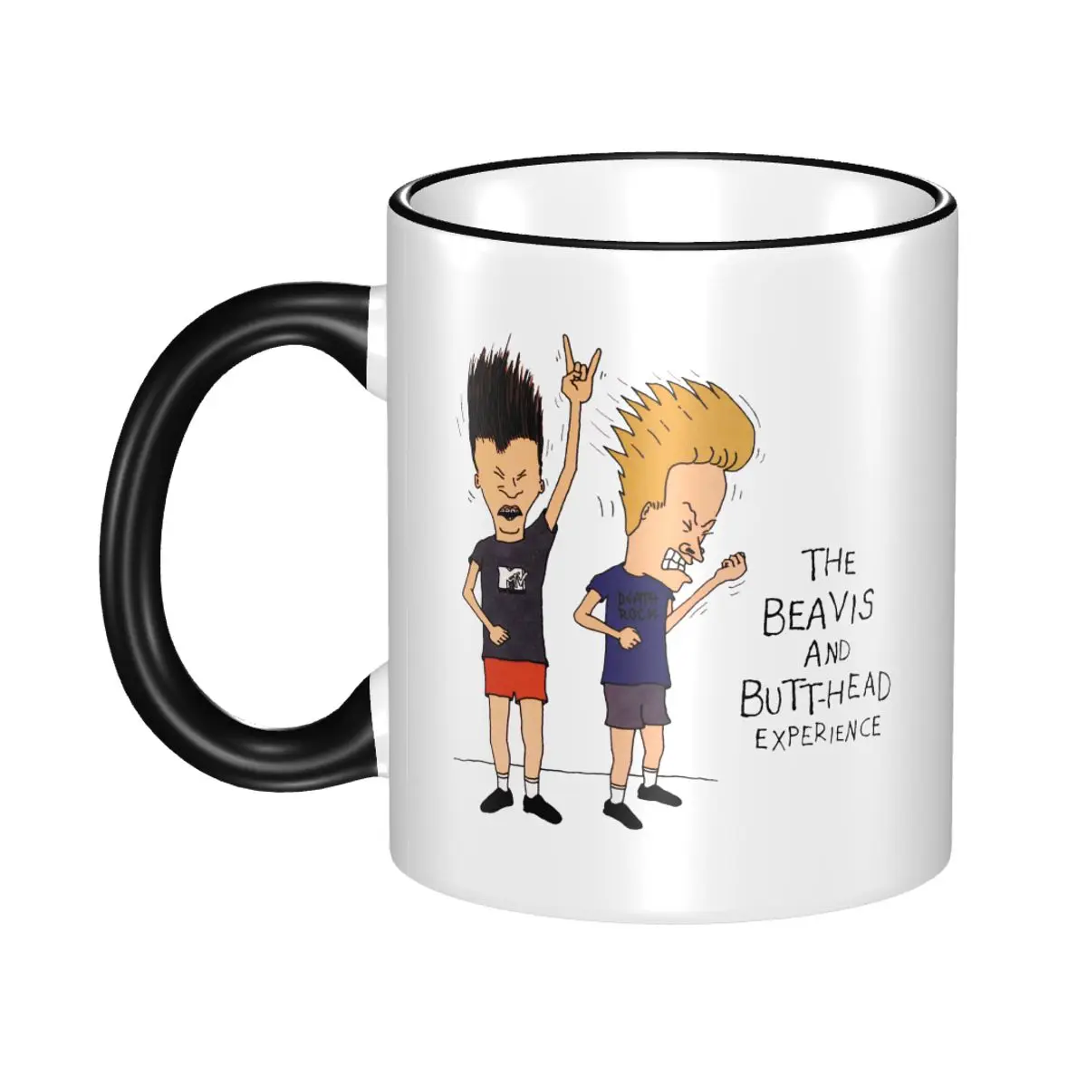 Kawaii Beath Rock Beavis y Butthead MTV taza de café tazas de oficina