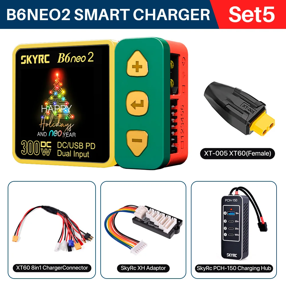 

Exclusive SKYRC B6neo 2 Smart Charger Christmas Smart Charger DC 300W PD 126W LiPo/LiFe/Lilon/LiHV/NiMH/NiCd/Pb Battery Charger