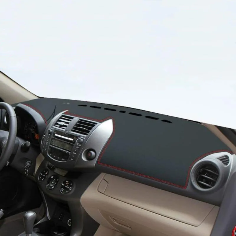 Leather Dashboard Cover Leather Dash Mat Anti-Glare Dashboard Pad For Toyota RAV4 2005 2006 2007 2008 2009 2010 2011 2012 -2022