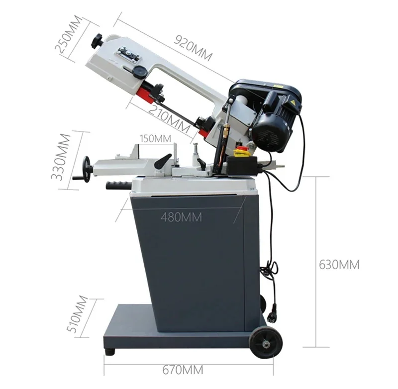 G5013W Dual-Purpose Small Sawing Machine 750W/380V Metal Sawing Machine Woodworking Band Saw Machine Metal Cutting Machine