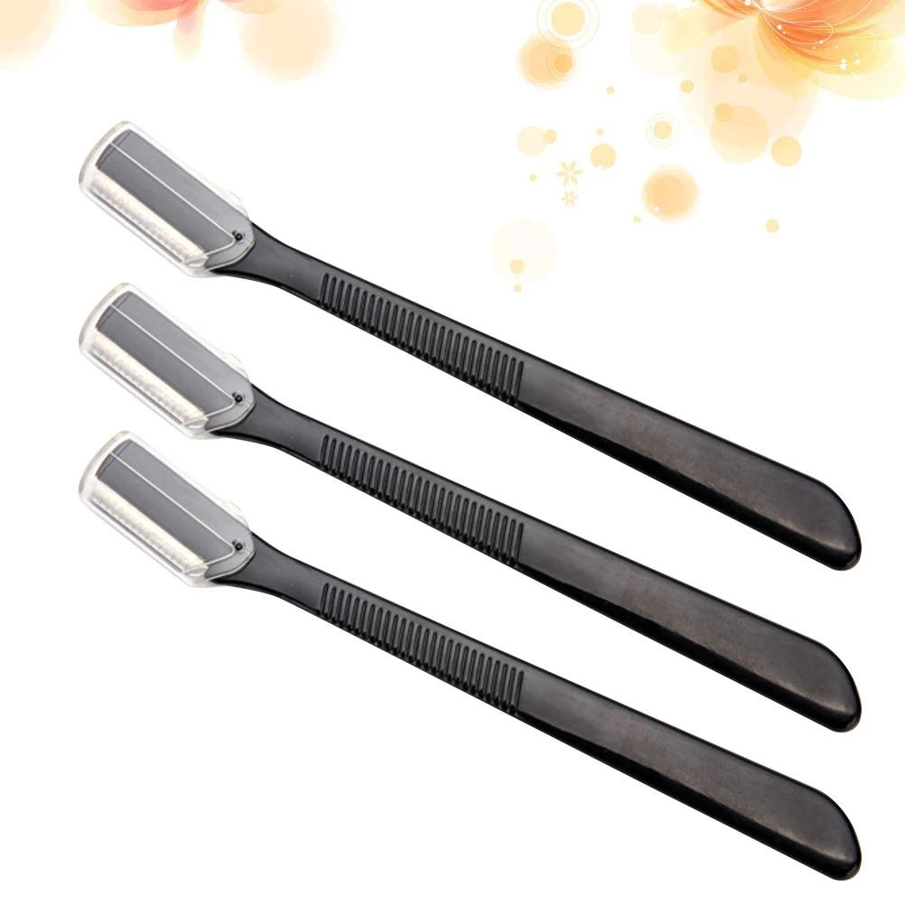 

12 Pcs Eyebrow Razor Lightweight Non Slip Practical Tool Makeup Accessories Black Miss Trimmer Shaver Safety Travel