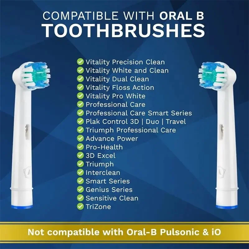 4/8/12/16 Stück Ersatz-Zahnbürstenköpfe, kompatibel mit Oral-B Braun Professional elektrischen Zahnbürstenköpfen, Bürstenköpfe – Detail 3