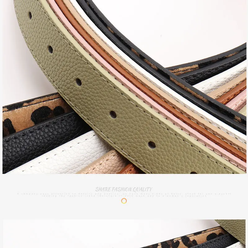 Modischer Leopardenmuster-Kunstpelzgürtel im amerikanischen Stil, trendiger und vielseitiger Damengürtel für Jeans und Anzüge mit Dornschließe. – Detail 23