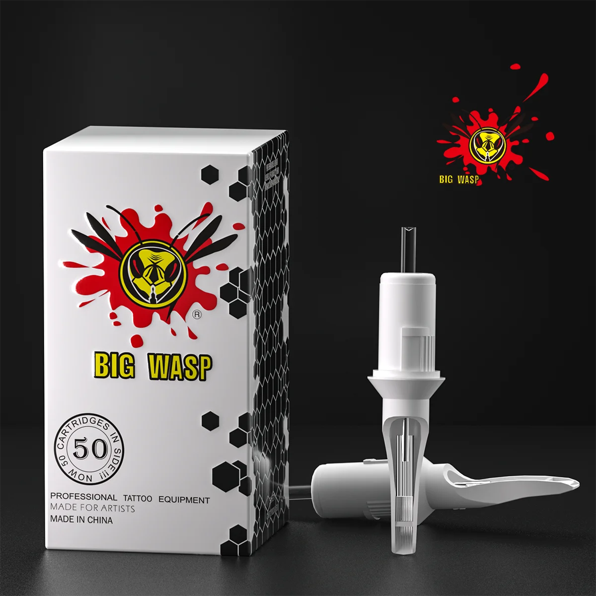 

BIGWASP 50Pcs/lot White Tattoo Cartridge Needle Round Liner Disposable Sterilized Safety Tattoo Needle For Tattoo Machine Supply