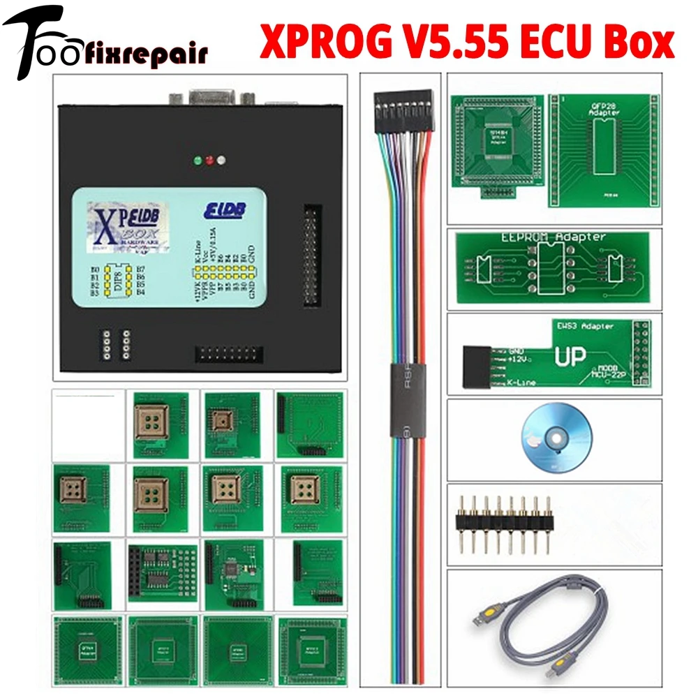 XPROG V5.55 in Scatola Metallica, Programmatore ECU con Adattatori Completi per BMW CAS4, X-PROG-M V5.55 Nuova Autorizzazione