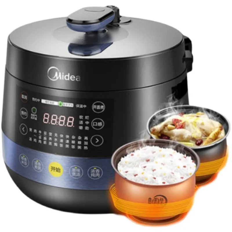 ميديا طنجرة الضغط الكهربائية المنزلية مزدوجة الصفراوي طنجرة الضغط 5L متعددة الوظائف طنجرة الأرز أوتوماتيكية بالكامل ذكية #3