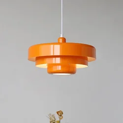 Plafonnier Suspendu Multicolore au Design Médiéval Danois, Disponible en Orange, Luminaire Décoratif d'Nik, Idéal pour un Restaurant, une Table Basse ou un Bar