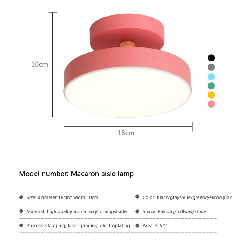 Lampada da soffitto in legno per corridoio per balcone portico camera da letto soggiorno camera dei bambini decorazione della casa amaretto plafoniera moderna a LED