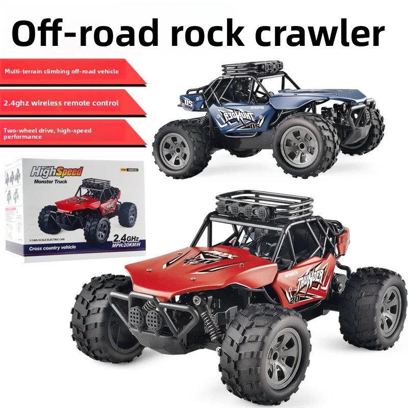 

Children's Alloy Racing Remote Control Car 2.4G Stone Wireless RC Off-road Climbing Vehicle 1:18 Charging Boy Toy Car