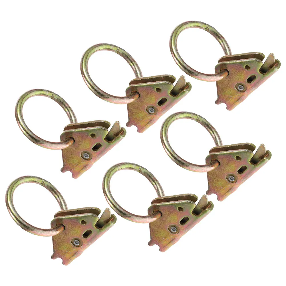 

6Pcs Rustproof Steel Tie Down Anchor O Ring Heavy Duty Trailer Tie Downs for Pickup Truck Camper Surface Mount Hooks with 500Lb