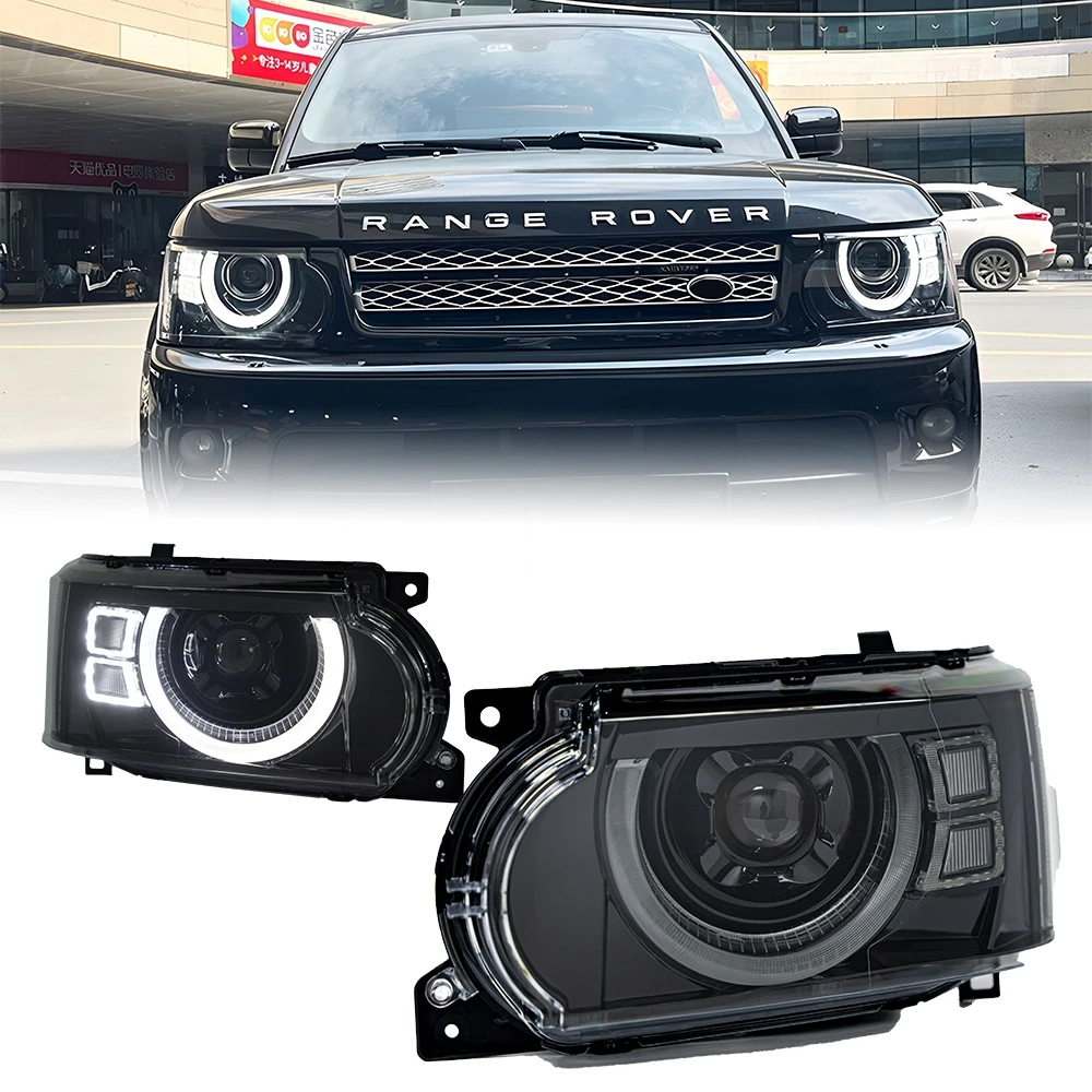 Headlight For Range Rover 2005-2013 Car автомобильные товары Auto Tuning Led DRL Hella Xenon Lens Hella Hid H7 Car Accessories