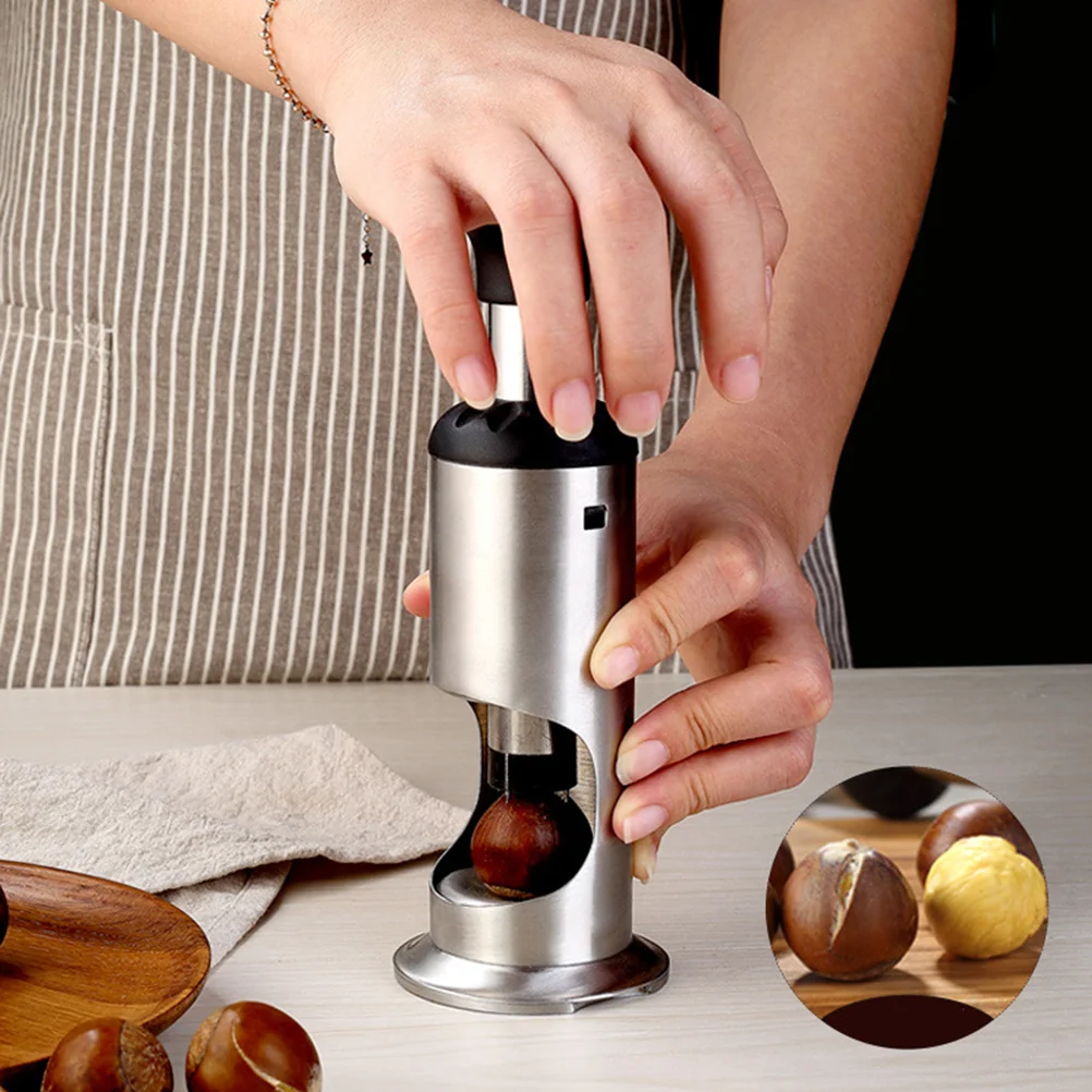Chestnut Opener Stainless Steel Lightweight Compact Concave Design Safe Chestnut Peeler Cutter Tool for Hassle-Free Shelling