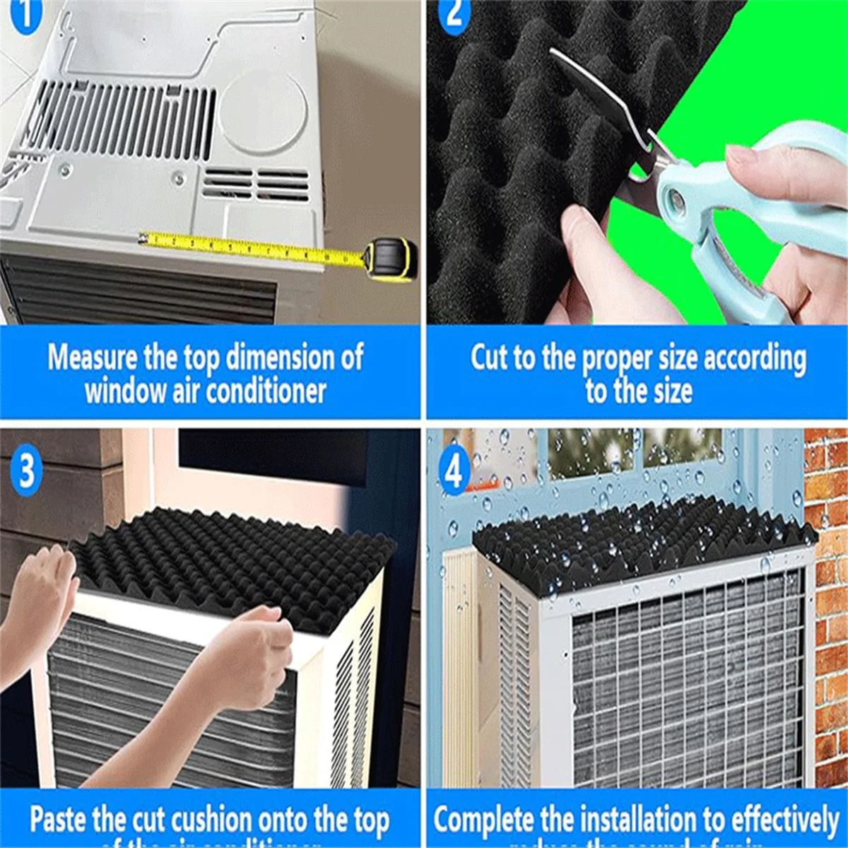 NEW Air Conditioning Drip Pad Removable Magnetic Cushion Air Conditioner Prevent Dropping Noise of Water Dripping