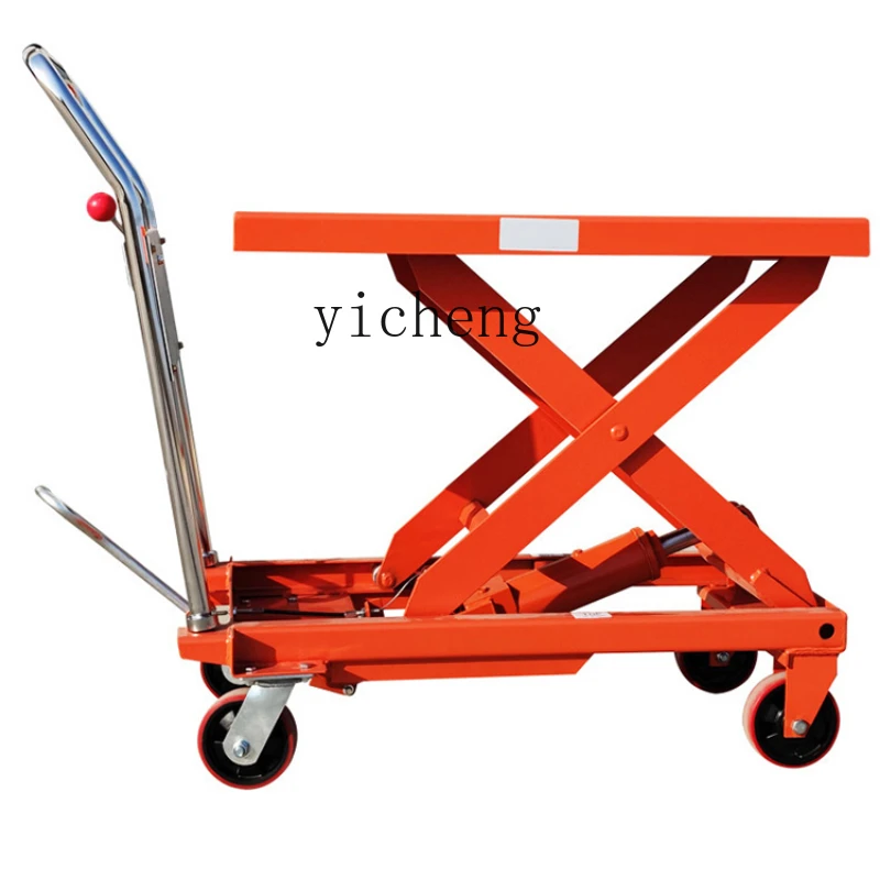 

ZF Manual Lift Platform Hydraulic Elevator Small Workbench Lift Platform Flat Wagon