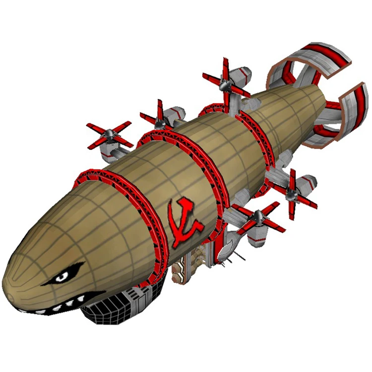 3D Paper Model Command & Conquer Red Alert 3 Kirov Airship DIY Handmade Papercraft Toys - Image 2