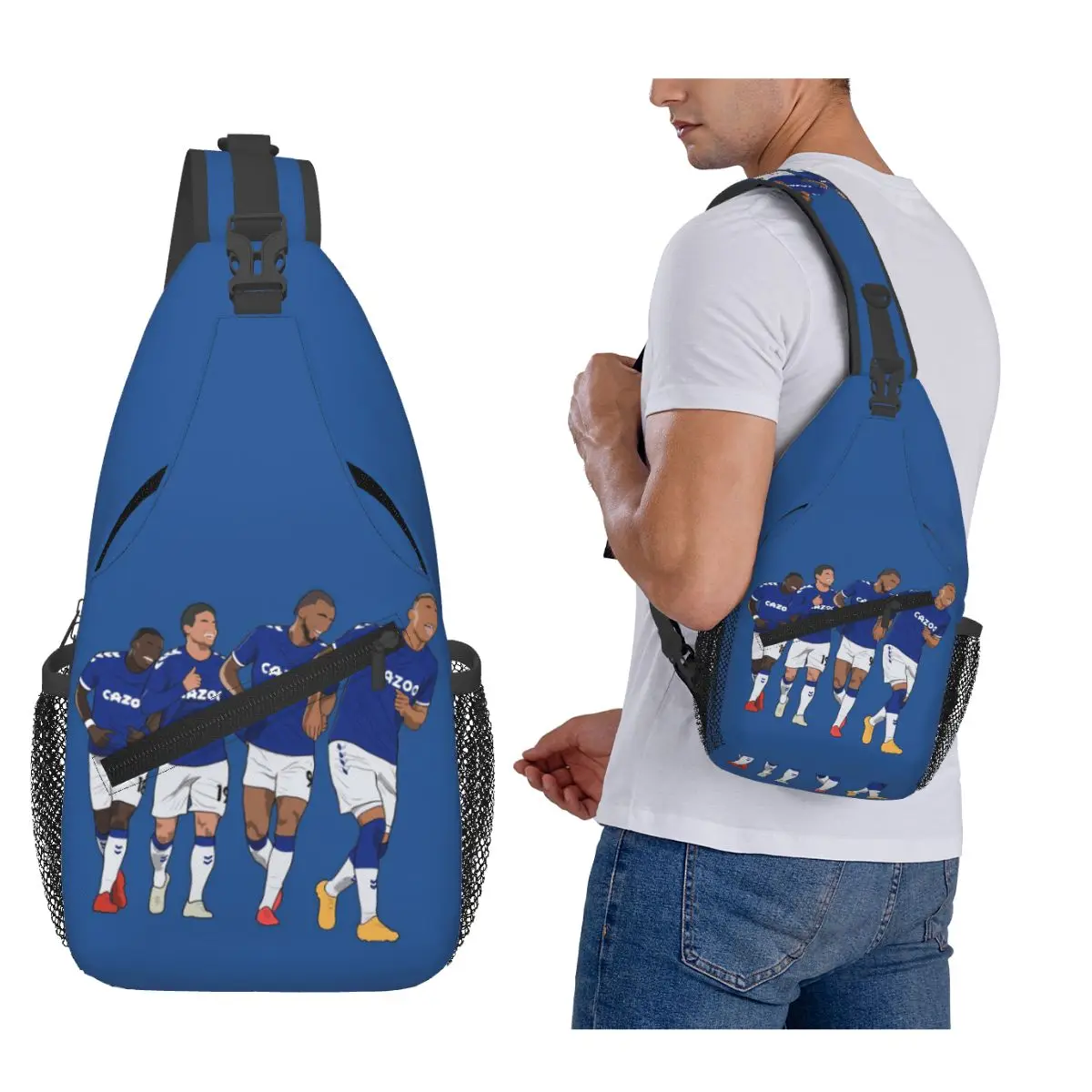 

Everton Goal Celebration Richarlison Calvert Lewin Rodriguez Nkounkou нагрудная сумка мужской рюкзак через плечо на слинге нагрудная сумка