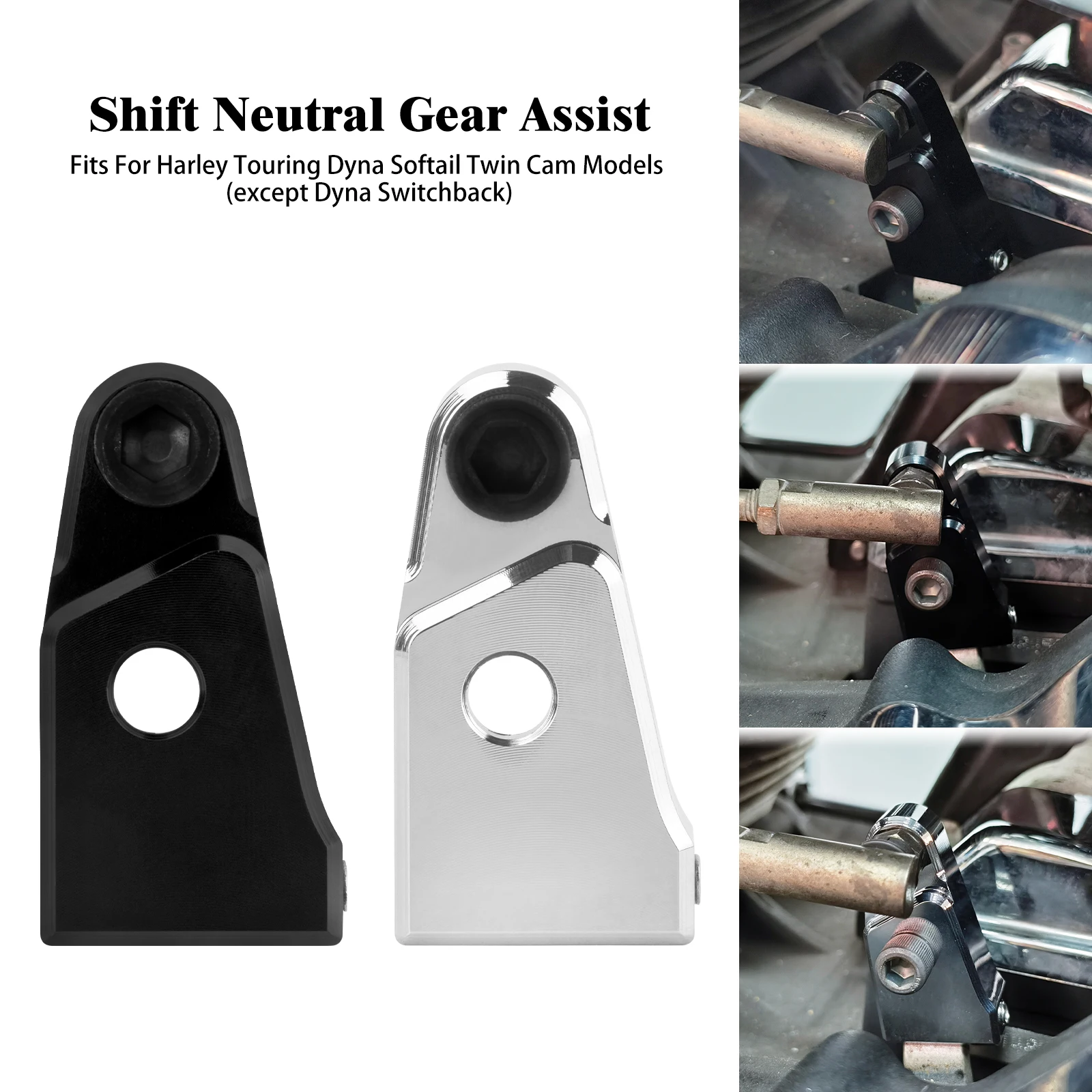 

Motorcycle Aluminium Shift Neutral Gear Assist Kit For Harley Touring Road King Street Glide FLHT Dyna Softail Fatboy Twin Cam