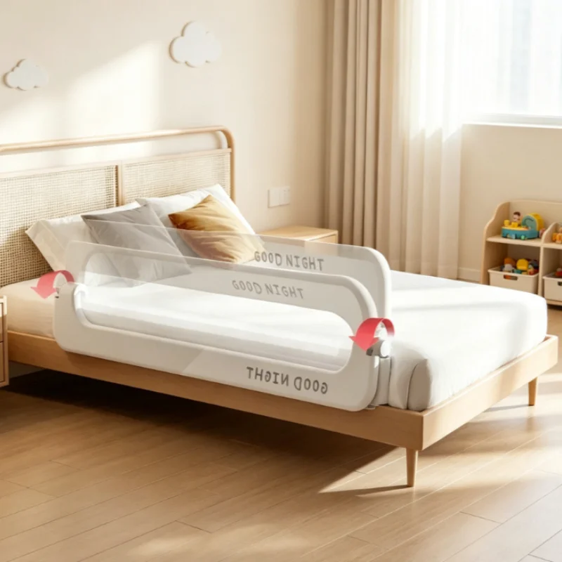 1pcs Screws Mount Bed Guardrail Anti-Fall Baby Safety Barrier Side Protection for Crib Adjustable Bed Rails Guard Crib Bumpers