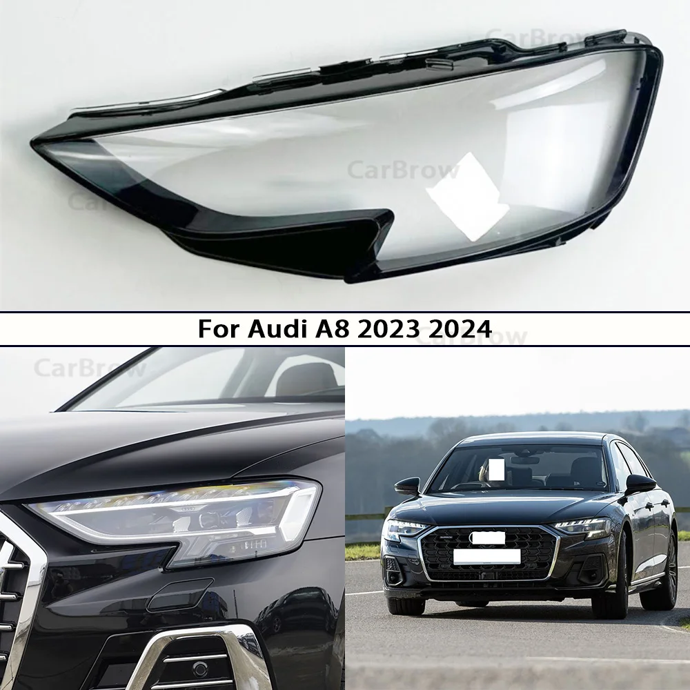 

Крышка фары для Audi A8 2023-2025, корпус фары, прозрачная линза переднего света автомобиля, замена оригинального абажура