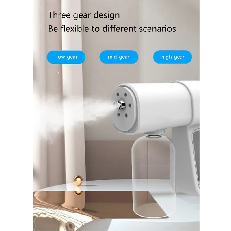 Hot Wireless Electric Sprayer Rechargeable Blue Light Nano Steam Spray Machine Handheld Sprayer Atomization Fogger