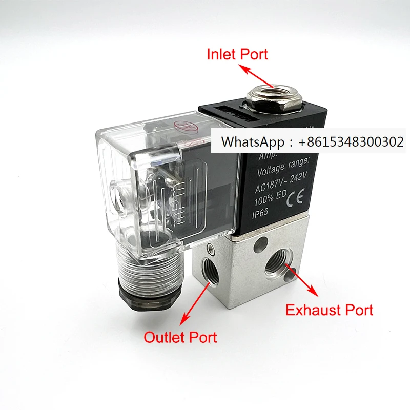 3V1-06/M5 small pneumatic so-lenoid va-lve two-position three-way 2/3 el-ectric va-lve DC24V DC12V