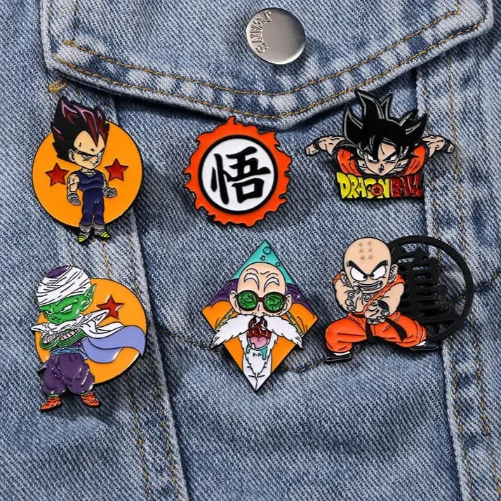 

Эмалевые значки Dragon Ball Goku Super Saiyan, броши-значки для рюкзаков, модные броши для одежды, ювелирные подарки для друзей