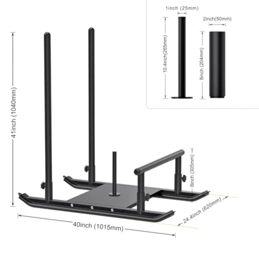 Trenó de Peso, Trenó de Fitness, Trenó para Treino de Força, Trenó para Treino de Velocidade - Equipamento de Treino de Peso de Alta Resistência para Músculos