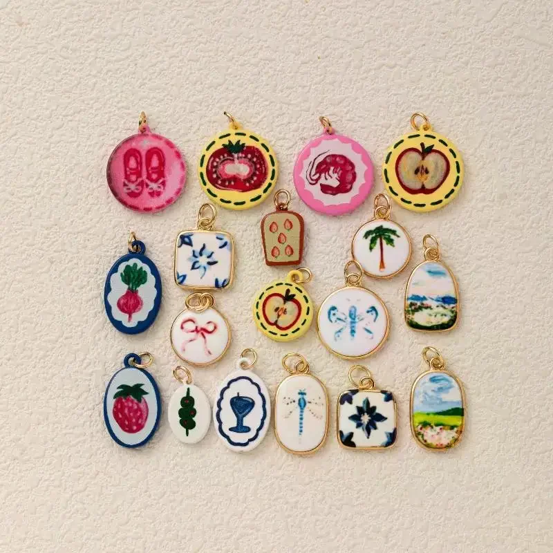 Strawberry Dance Shoes With Apple Bow DIY Accessories Fashionable Trendy Vegetable Theme Charms For Handmade Jewelry Making