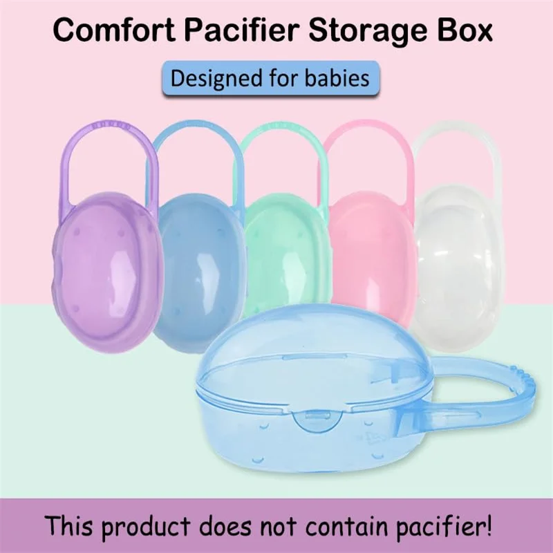 

1/2PCS Cartoon Baby Nipple Pacifier Box Solid Pacifier Box Travel Storage Case Soother Safe Holder Pacifier PP Plastic Box