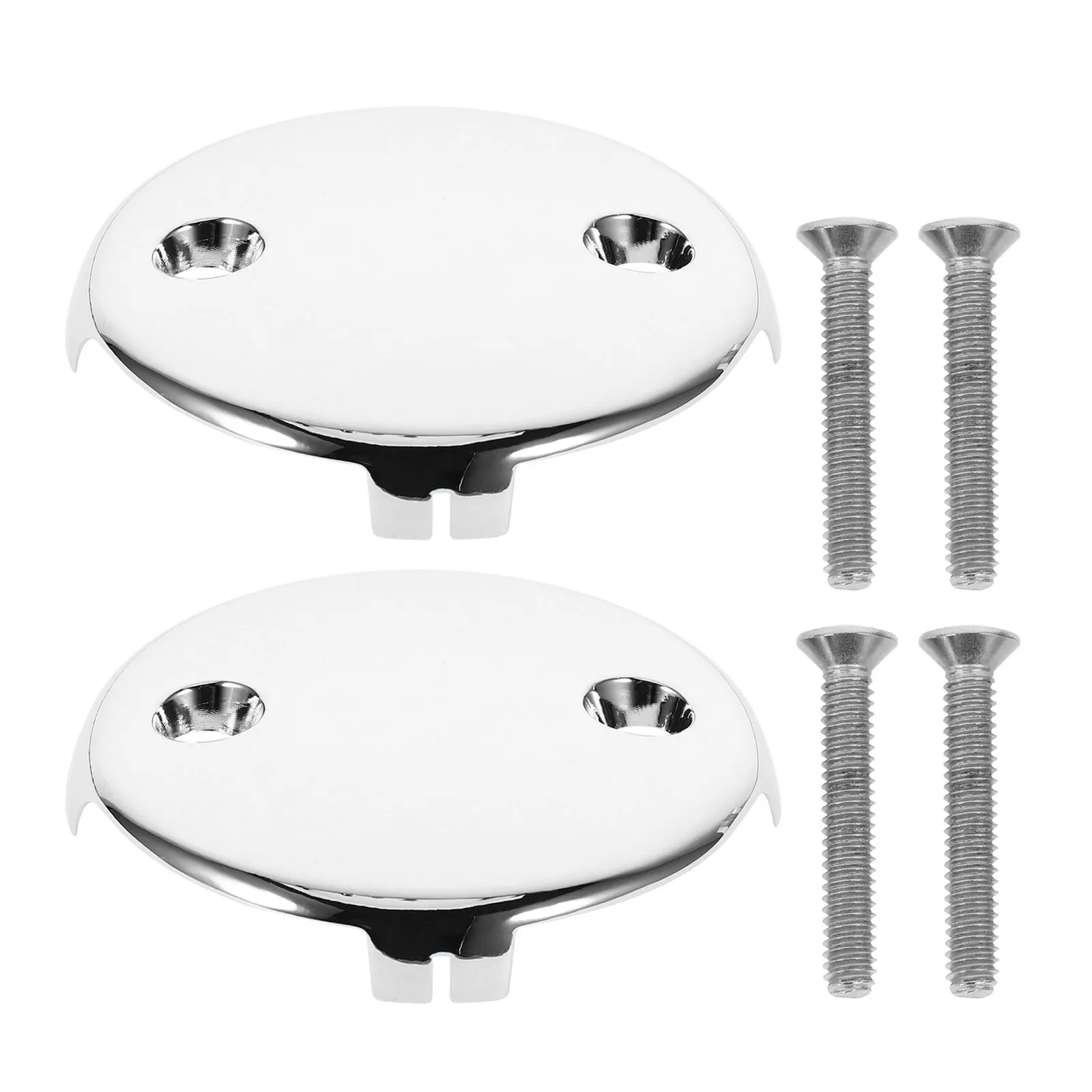 

2pcs Bathtub Drain Overflow Cover Tub Drain Plate Replacement Household Repair Kit Durable Bathroom Tub Overflow Accessories