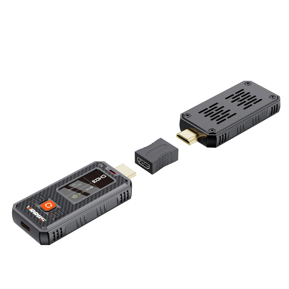 Trasmettitore e ricevitore audio video HDMI wireless da 350 m, computer portatile, PC, adattatore per display TV, può modificare la frequenza