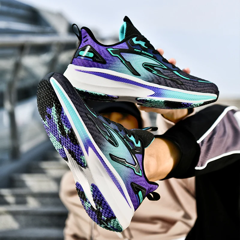 

Men's Shoes Breathable All-match Mesh Shoes Sports Carbon plateShoes Men's All-match Wear-resistant Running Shoes for Men