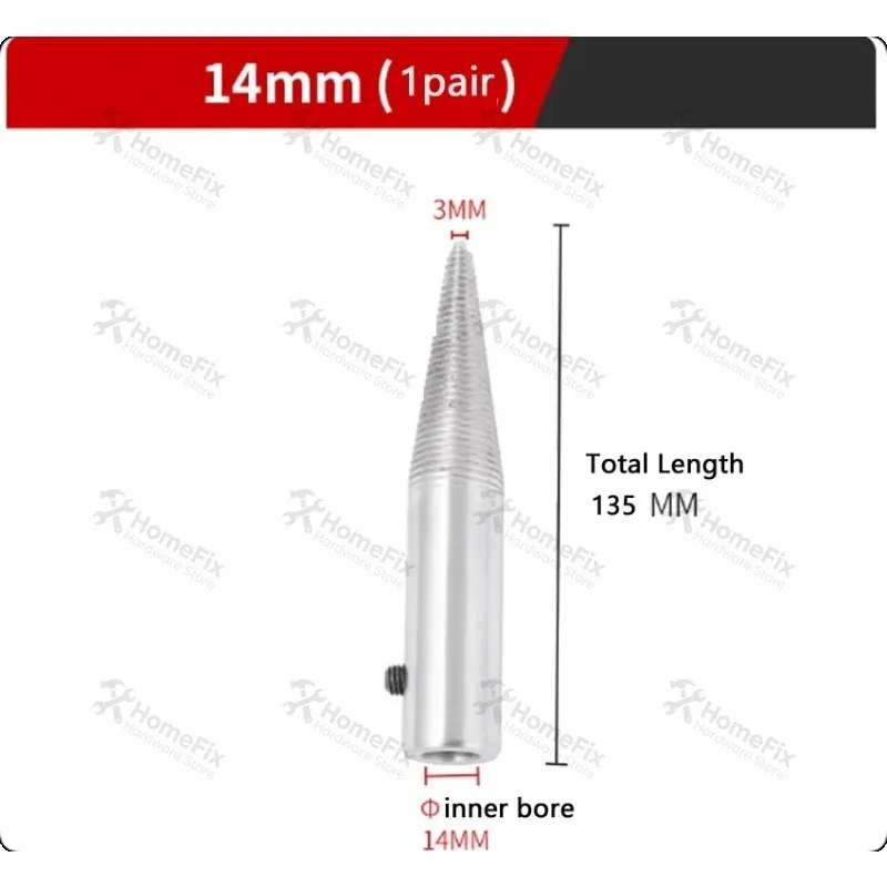 1 Pair Left Right Taper Spindle Shaft 12.7-19mm For Bench Grinder Polishing Wheel Replacement Parts