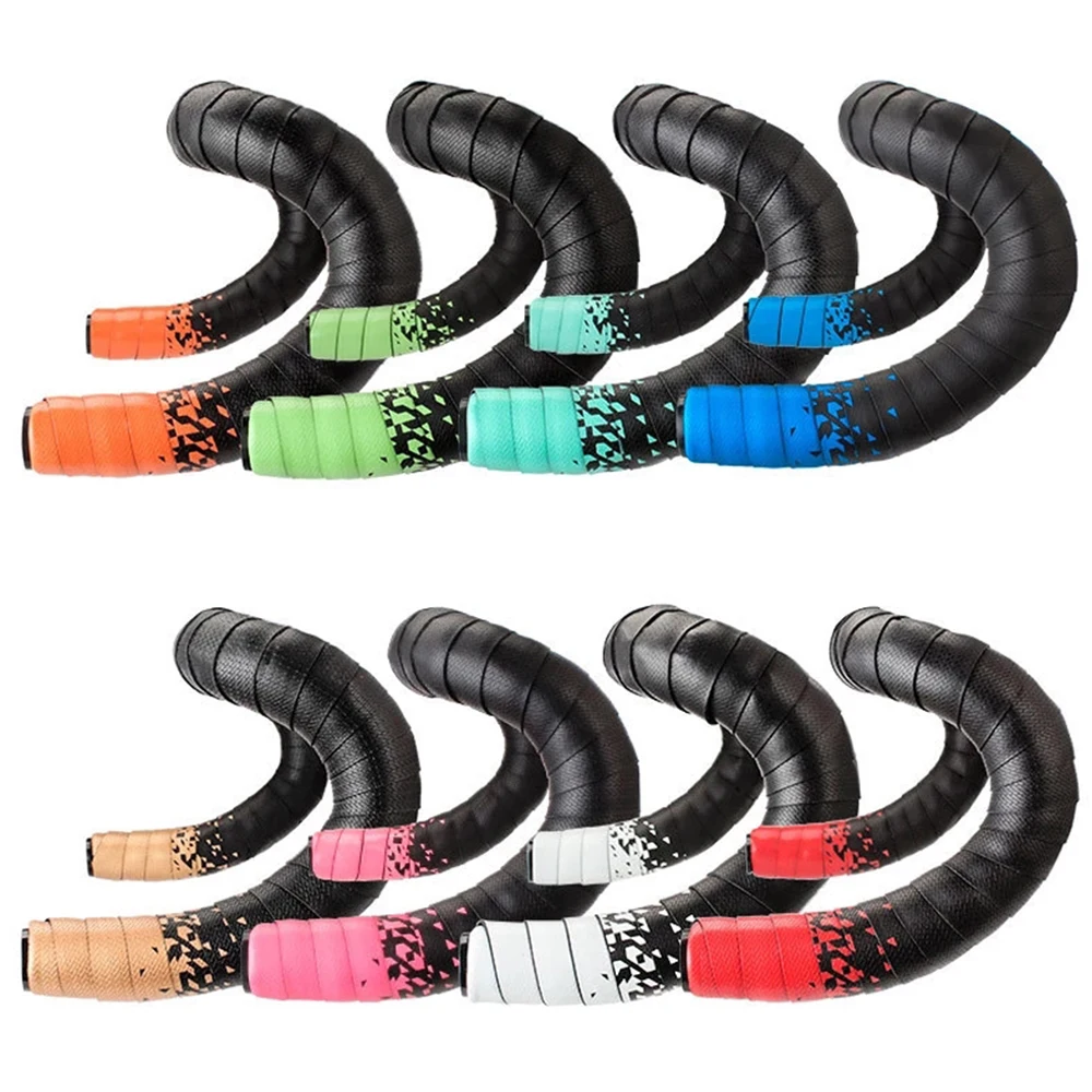 Carbon pattern/Chrysanthemum pattern Road Bike Bar Tape Handlebar Tapes EVA/PU Soft Anti-Vibration Wrap Tape Durable Bar Bartape