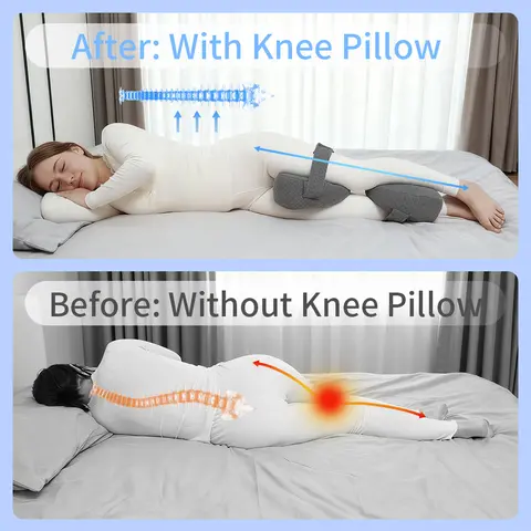 Leg Knee Support Pillow Hollow Heart  Side Sleeper Sciatica Orthopedic Sciatica Back Hip Relief Pillow For Bed Sofa