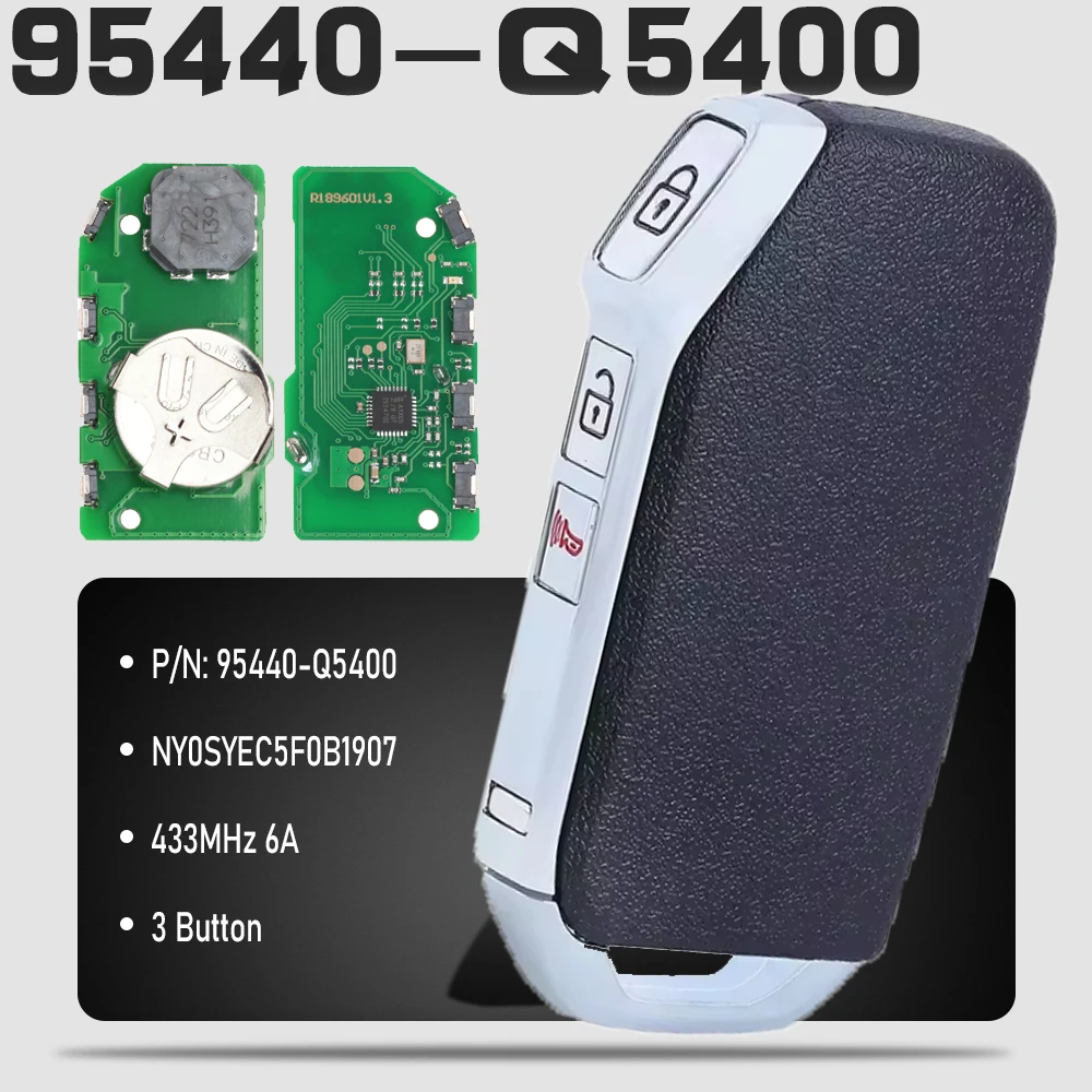 

KEYECU 95440-Q5400 , NY0SYEC5F0B1907 for Kia Seltos 2021 Smart Remote Key Keyless Go Fob 433MHz 6A Chip