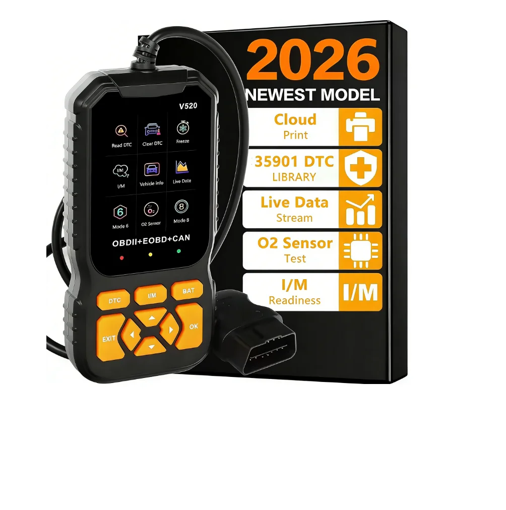 V520 Multilingual OBD2 Scanner Professional Car Diagnostic Tool Real-Time Data Fault Code Reader Automotive OBD2 Detector
