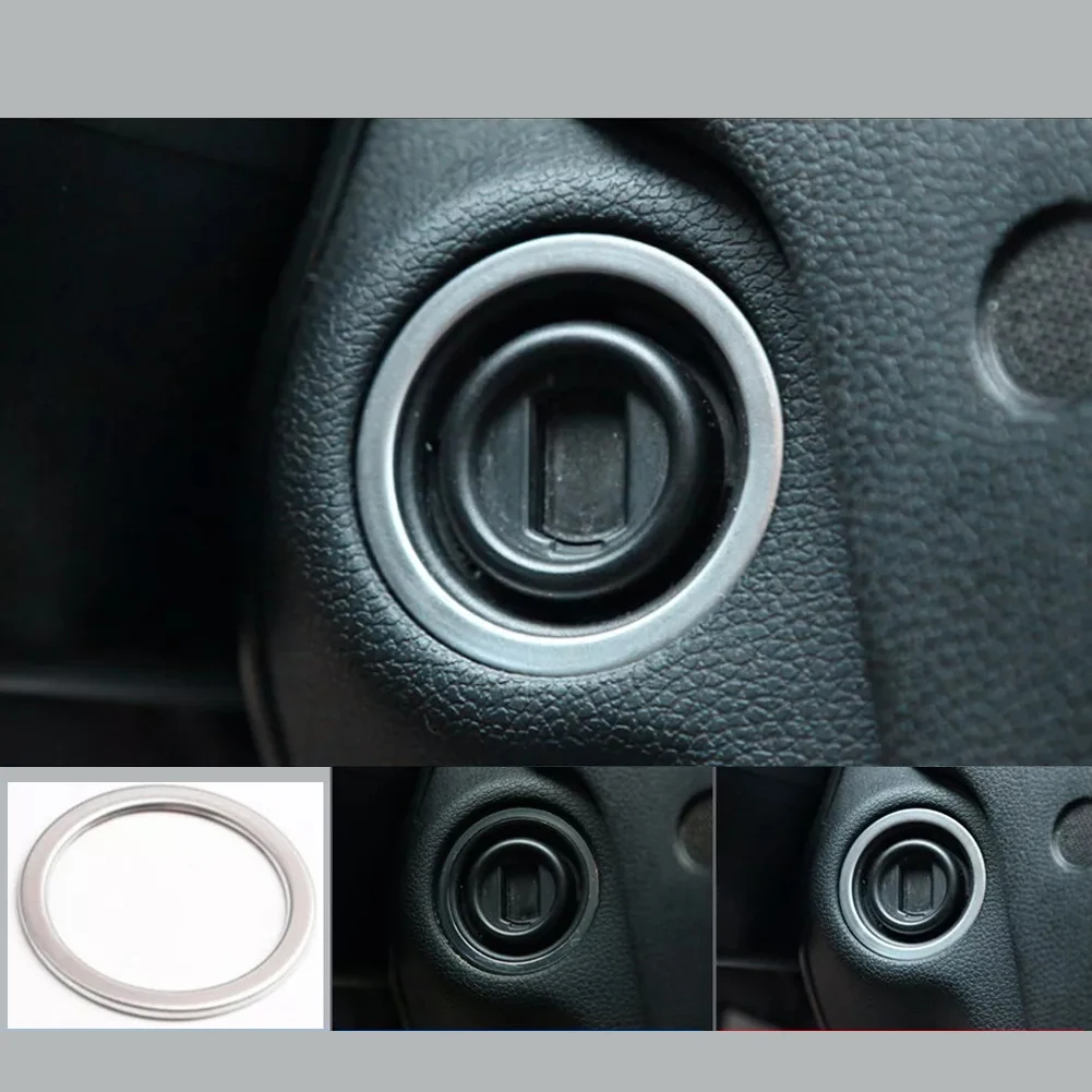 Ignition Keyhole Cover Stainless Steel Ring Frame For MERCEDES For BENZ W204 W212 C218 X204 For Ignition Key Hole Cover Trim