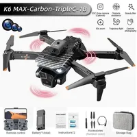 2024 New K6 Max RC Drone 8K Professional Three Cameras Optical Flow Four-way Obstacle Avoidance Aerial Photography Quadcopter