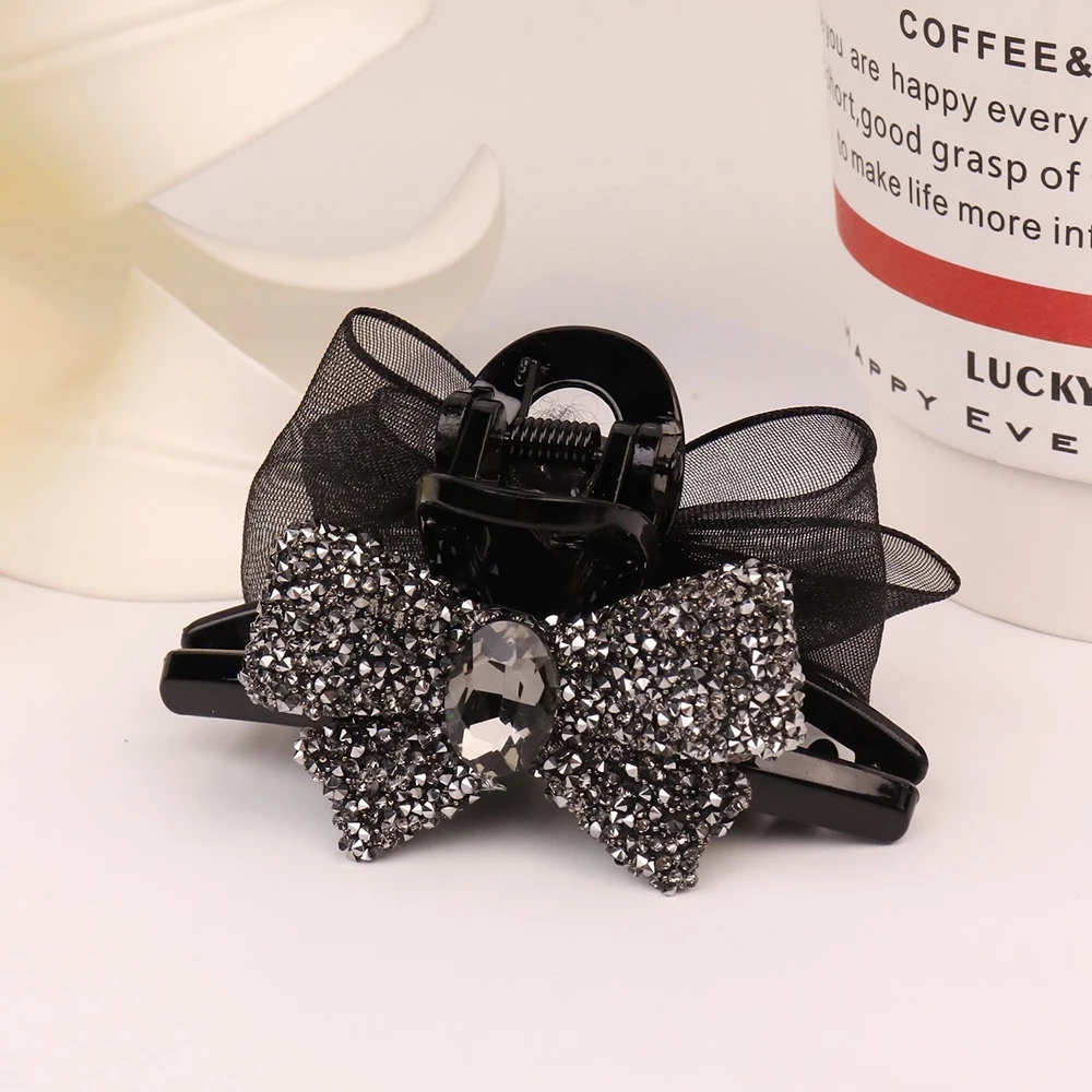 Girls Hair Clip Luxury Fashionable Double-Sided Hair Grip With Butterfly Knot Princess Hair Accessory Hair Wear