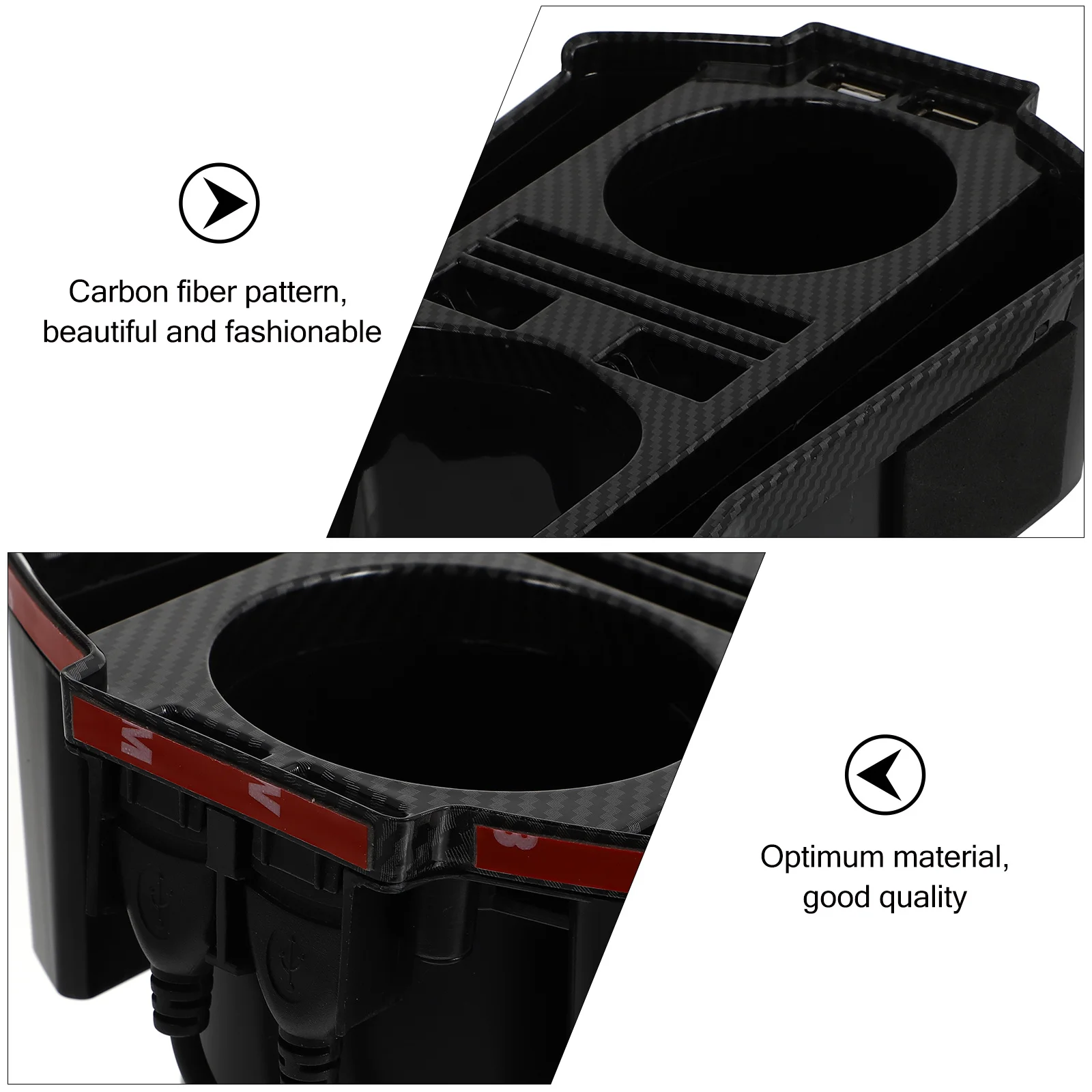 

Dual Cup Holder Storage Center Console Organizer Usb Port Console Cup Container Auto Interior Accessories