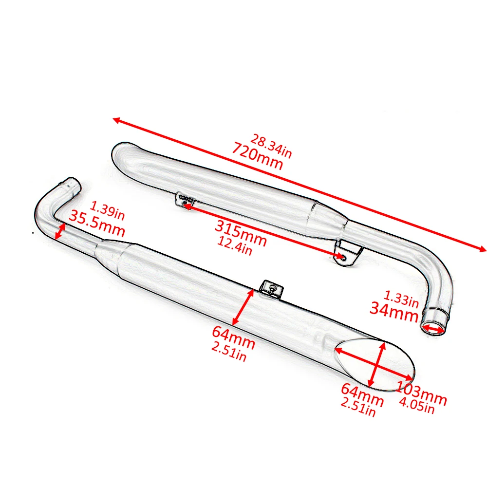 For Triumph Bonneville Bobber T100 T1200 Speed Master Exhaust System Moto Accessory Stainless Steel Motorcycle Exhaust Muffler