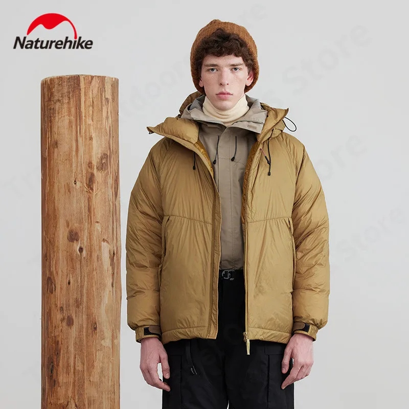 Naturehike Outdoor Camping Thickened Hooded Down Jacket Men/Women -20~-30℃ Winter Warm Hiking Coat with 6 Pockets