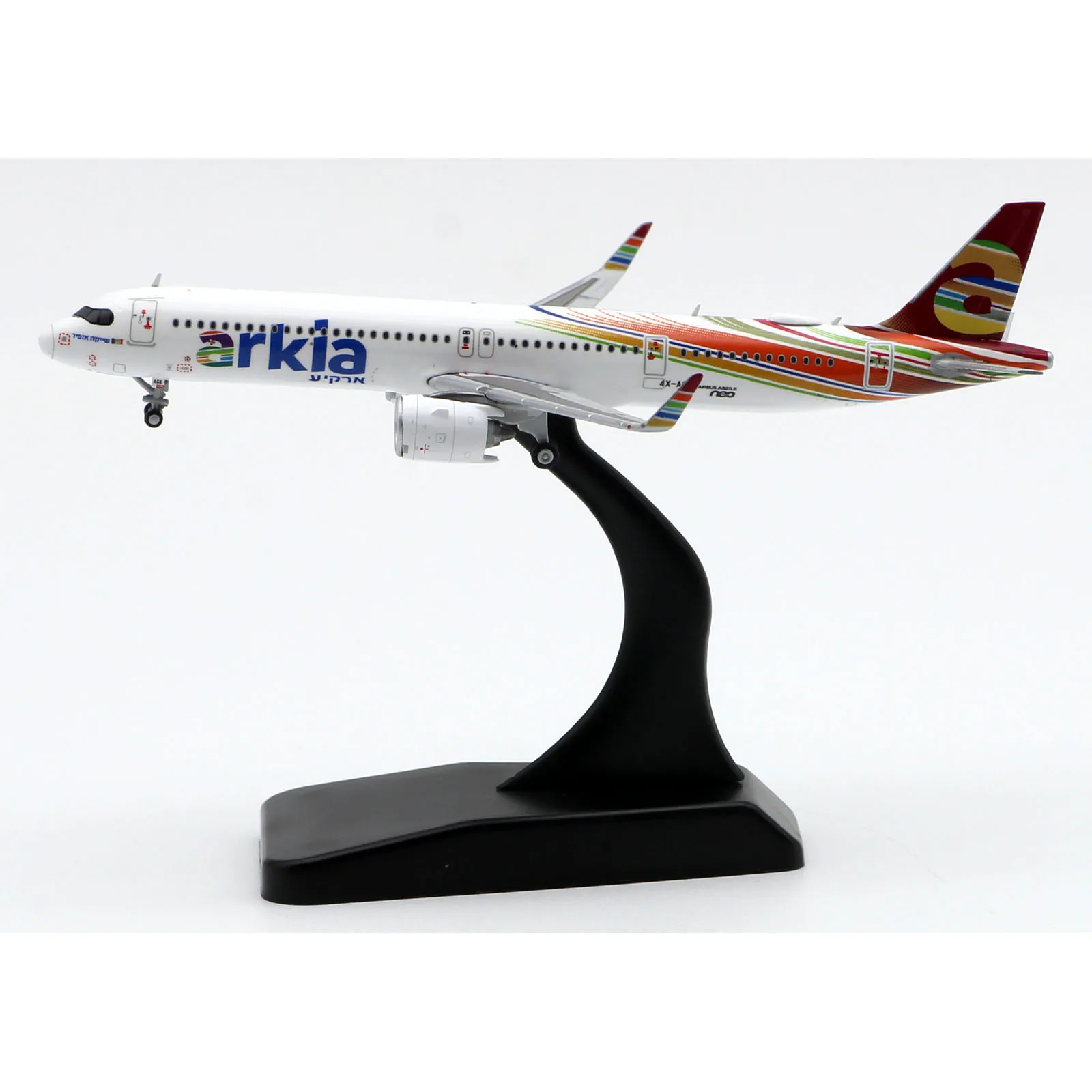 XX4450 Alloy Collectible Plane Gift JC Wings 1:400 Arkia Airlines Airbus A321neo Diecast Aircraft JET Model 4X-AGK With Stand