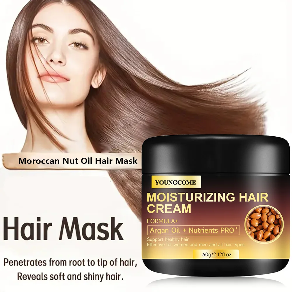 Argan Oil care mask, Repair Dry Hair For Smoothing Nourishing Hair Repair Hair Tangles Improve Hair Health Mask Reduce hair loss